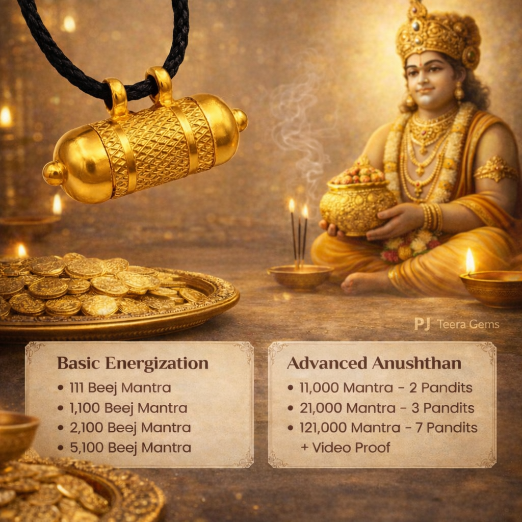 Kuber Kavach Amulet – Vedic Wealth Pendant